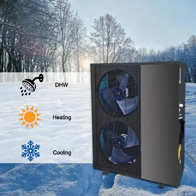 Low Noise 16KW Air to Water Heat Pump Monoblock R290 Refrigerant Stainless Steel Housing WiFi Control for Household Hotel Use