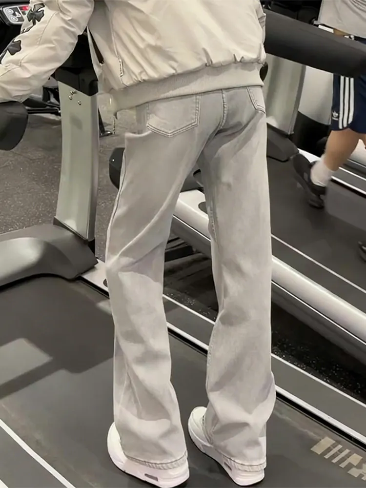 

Мужские джинсы Slim Fit Cement ey Bell Bot, удлиненная версия, прямые брюки Vibe Knife, повседневные джинсы High Street, с высокой талией