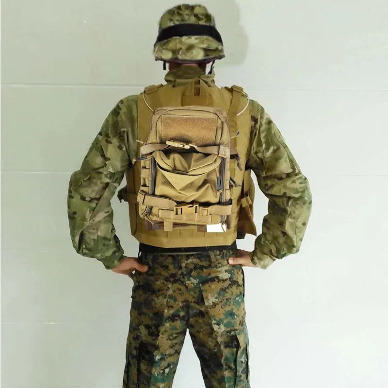 500D Nylon Outdoor Tactical Water Bag Lightweight Waterproof Backpack Molle System Backpack Edc Bag Hiking Cycling Hydration Bag