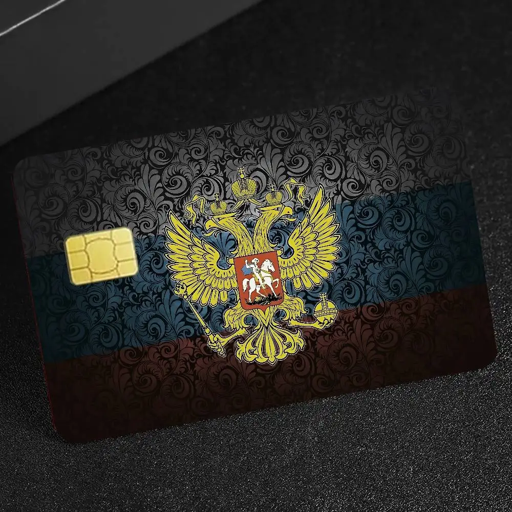 روسيا العلم لعبة أنيمي ملصق فيلم الجلد غطاء الحال بالنسبة صغيرة كبيرة لا رقاقة الخصم بطاقة الائتمان الجانب الأمامي #4