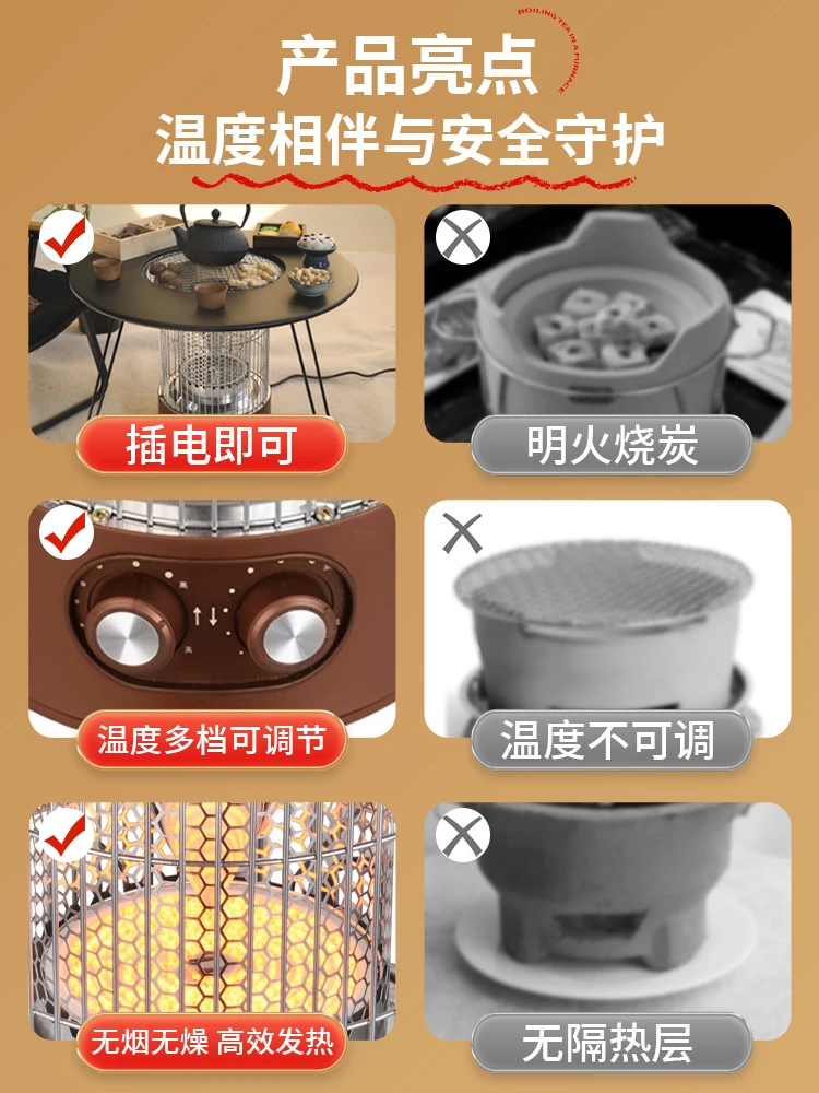 Multi-Function Stove Tea Cooking Heating Roasting Stove Suit Appliances