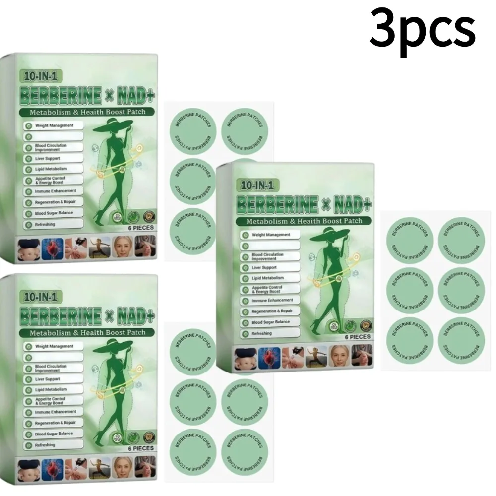 10-in-1 Berberine x NAD+ Gewichtsbeheersingspleister, eenvoudig te gebruiken, afslankpleister, lichaamsverzorgingspleister