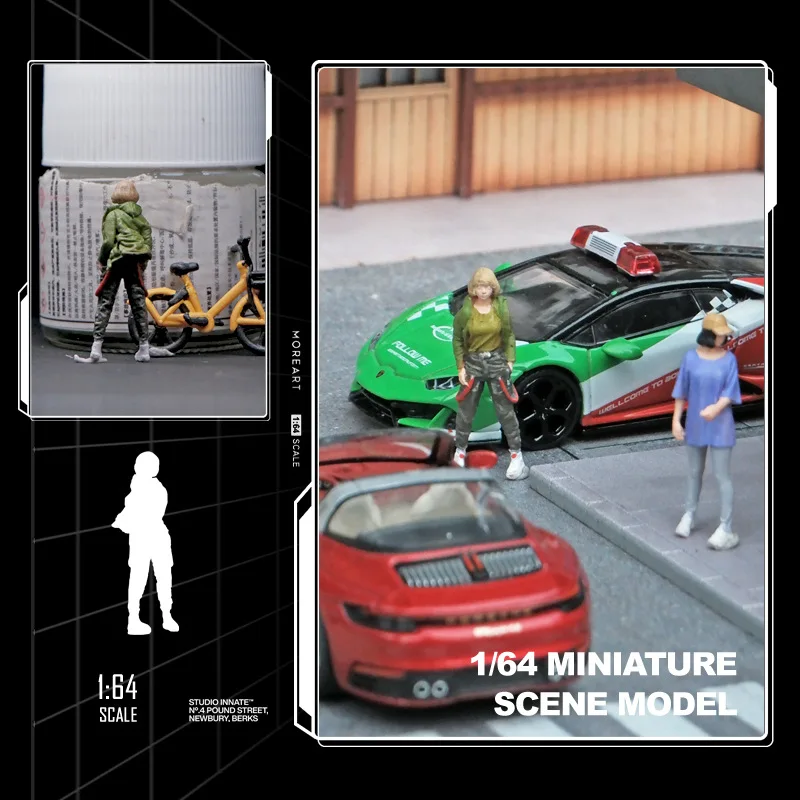 1:64 Anime Dress up girl Mini Doll Figure Modello in miniatura Puntelli per fotografia Modello di scena Fai da te Tavolo di sabbia paesaggistico Ornamento Regalo