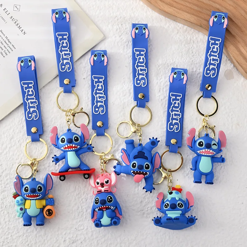 พวงกุญแจสติทช์น่ารัก การ์ตูน พีวีซี พลาสติกนิ่ม จี้ห้อยกระเป๋านักเรียน ของตกแต่ง กล่องสุ่ม ของขวัญ