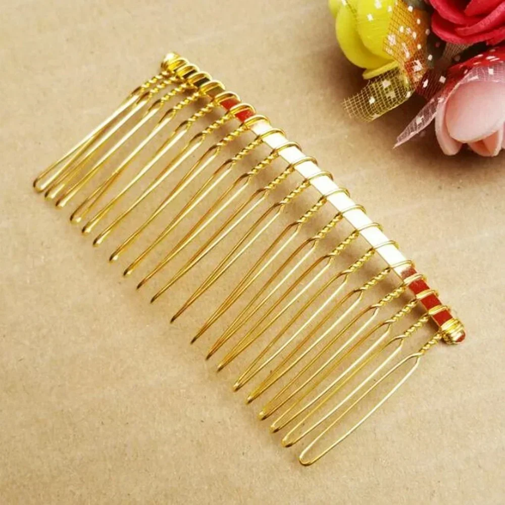 5pcs 20 Teeth DIY Metal Hair Comb Claw Hairpins Wedding Jewelry Making Handmade Interposing Comb Base Bridal Hair Accessories