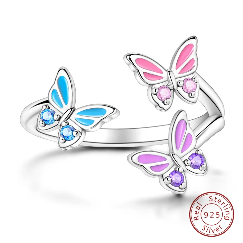Verstellbare Ringe aus 925er-Sterlingsilber, Meerjungfrau, Flügel, Drache, Sonnenblume, Tulpe, offene Ringe für Frauen, weiblich, origineller Verlobungsschmuck – Detail 11
