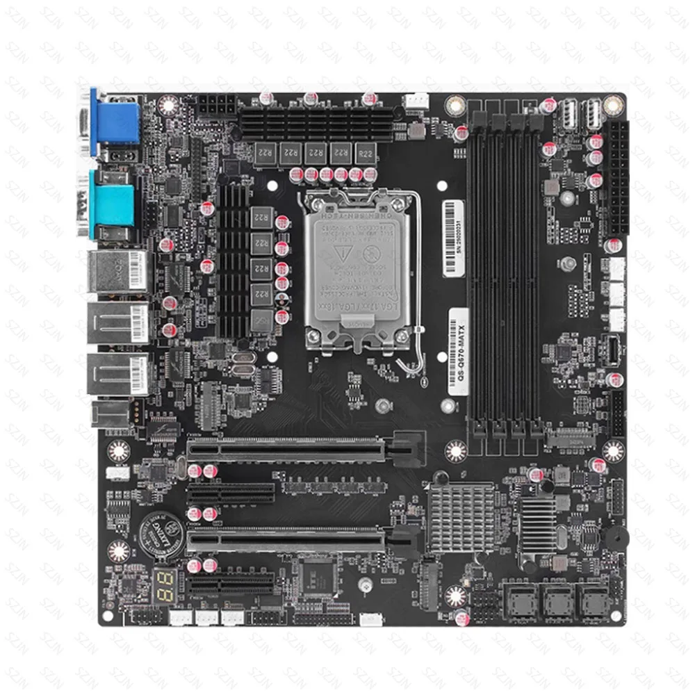 اللوحة الأم Q670 NAS DIY الكل في واحد للكمبيوتر المنزلي يدعم الخادم 12-14th Core DDR5 Max 128GB VPro 3 * SFF-8643 2 * M.2-NVME