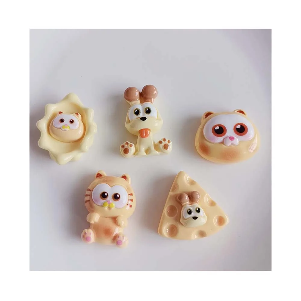 Simulazione Ciambella in resina Pane con retro piatto Scrapbooking Fermagli per capelli fai da te Decorazione di melma artigianale Mini materiali alimentari fatti a mano