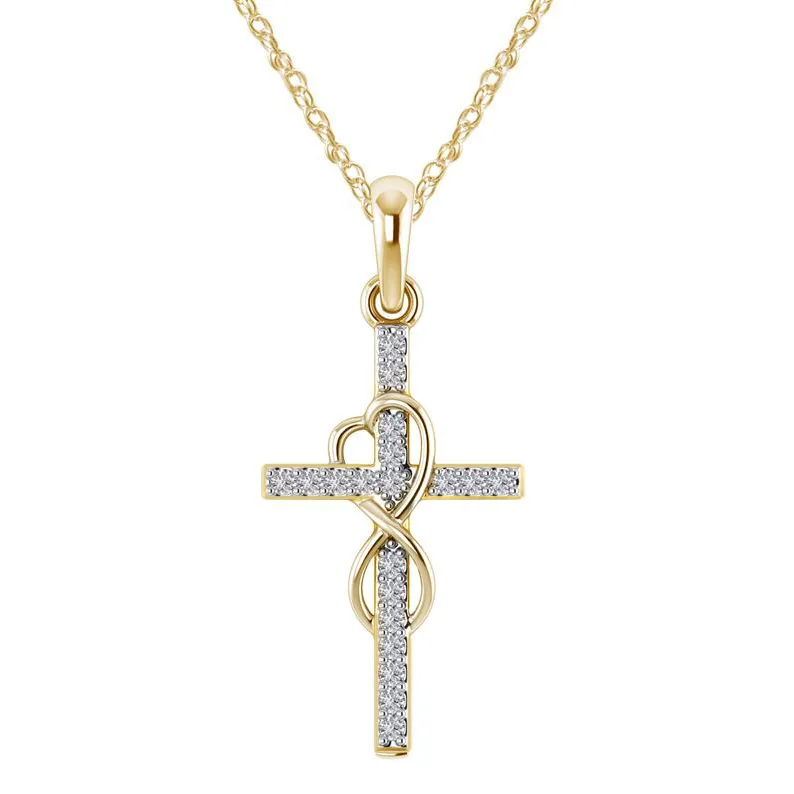 2023 New 8 Cross Necklace Versatile Temperament Gold Collar Chain Necklace Female Accessories Gift Wholesale