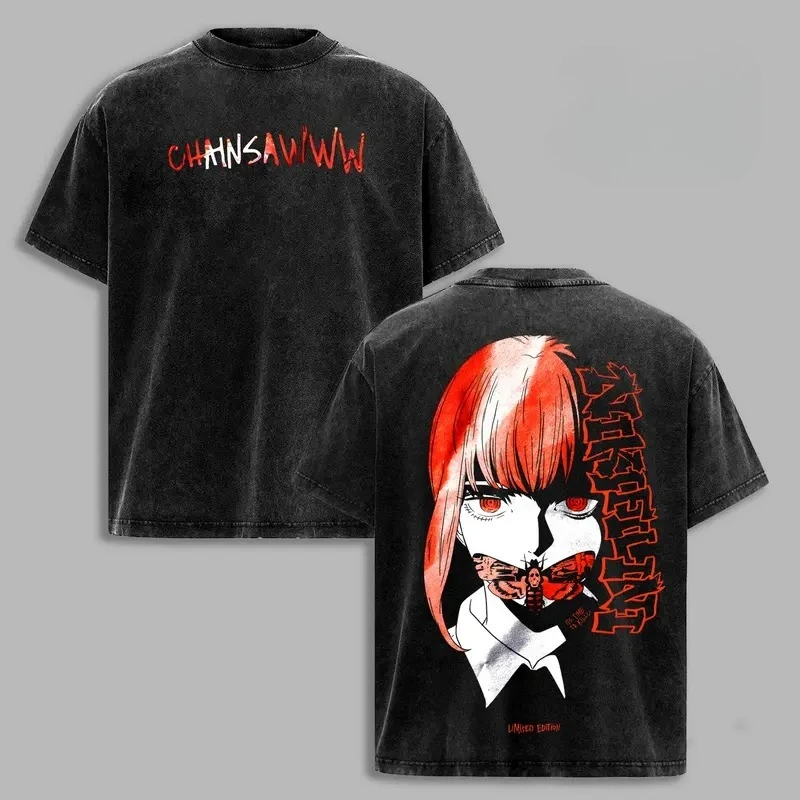 Anime Chainsaw Man Makima Graphic T Shirt