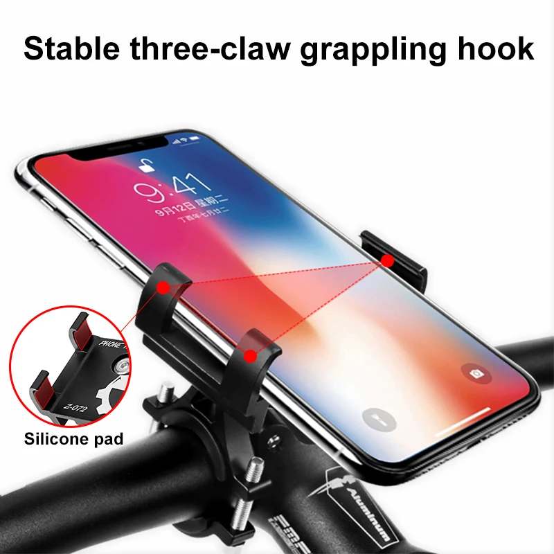 Durable Phones Handlebar Bracket Ultra-light Bike Phone Racks Bike Mobile Phone Holder Bicycle Phone Holder Aluminum Alloy