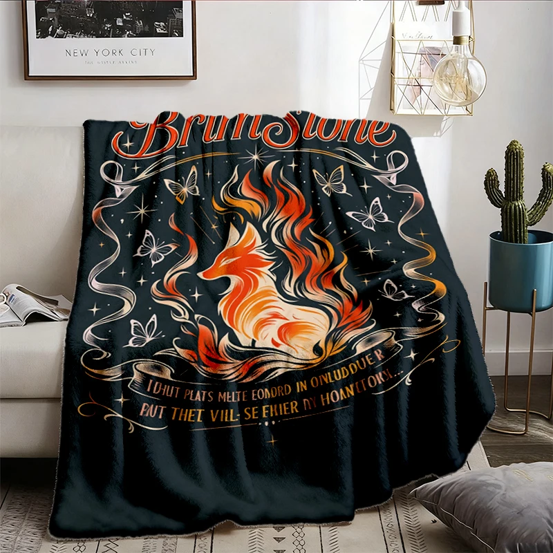 Quicksilver Brimstone Two-Sided, Fae and Alchemy Collection, Kingfisher Fantasy Book Gift Flannel Blanket Flannel Throw