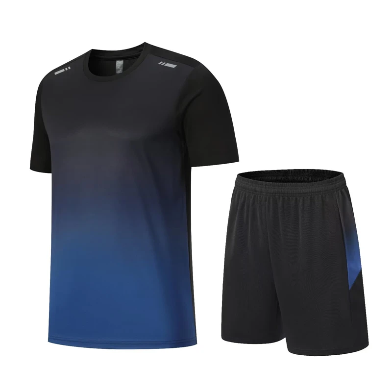 Ternos de desporto masculino roupas de treino de treino de treino conjunto de camisas esportivas de corrida para homem