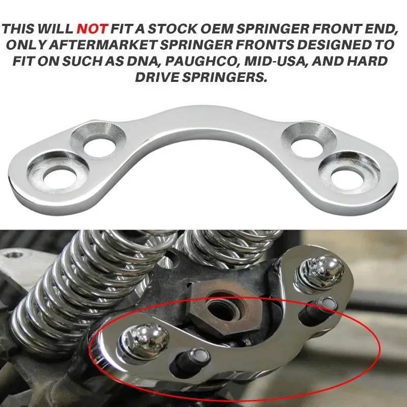 Motorcycle Springer Front End Riser Handlebar Tree Adapter Converter 3.5 Inches Wide Riser for Harley Davidson Bobber Chopper