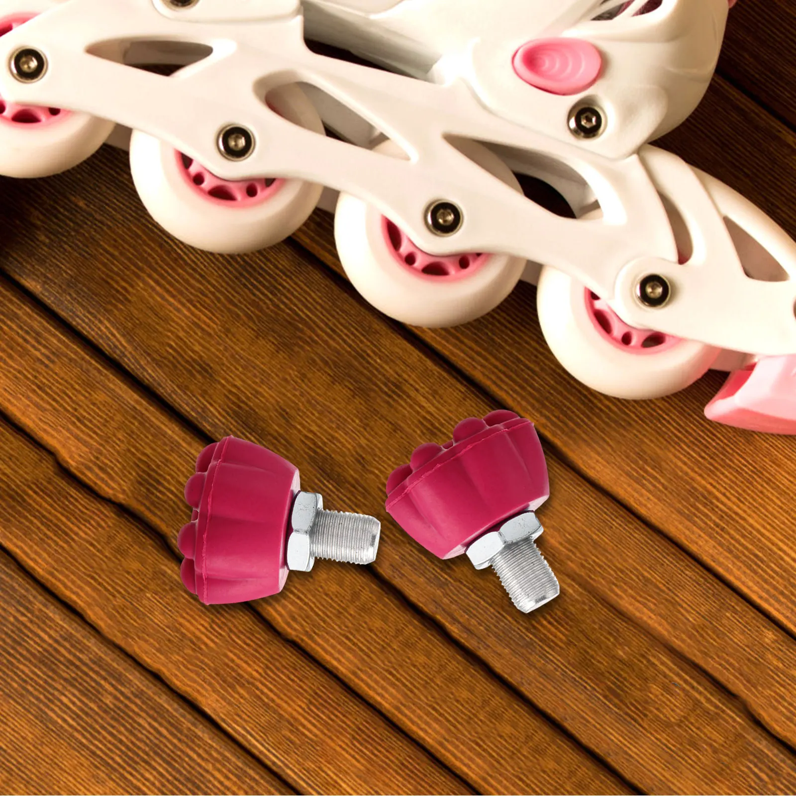 

2Pcs Roller Skate Toe Stops Rubber Cat Paw Shaped Brake Blocks Replacement Skates Accessory Indoor Outdoor Roller Skate Safety