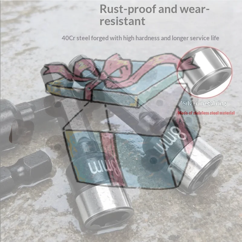 

【CCA】8mm Non Magnetic Socket Bits Heavy Duty Alloy Steel For Industrial Engineering Repair