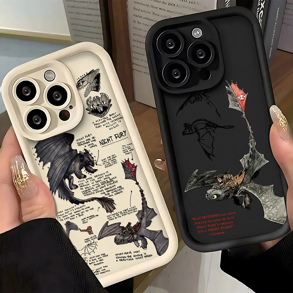 Прекрасная пара Toothless Fury Dragon, новый чехол для телефона для iPhone 16e 16 15 14 13 12 11 Pro Max Mini XR XS X 7 Plus, мягкая задняя крышка