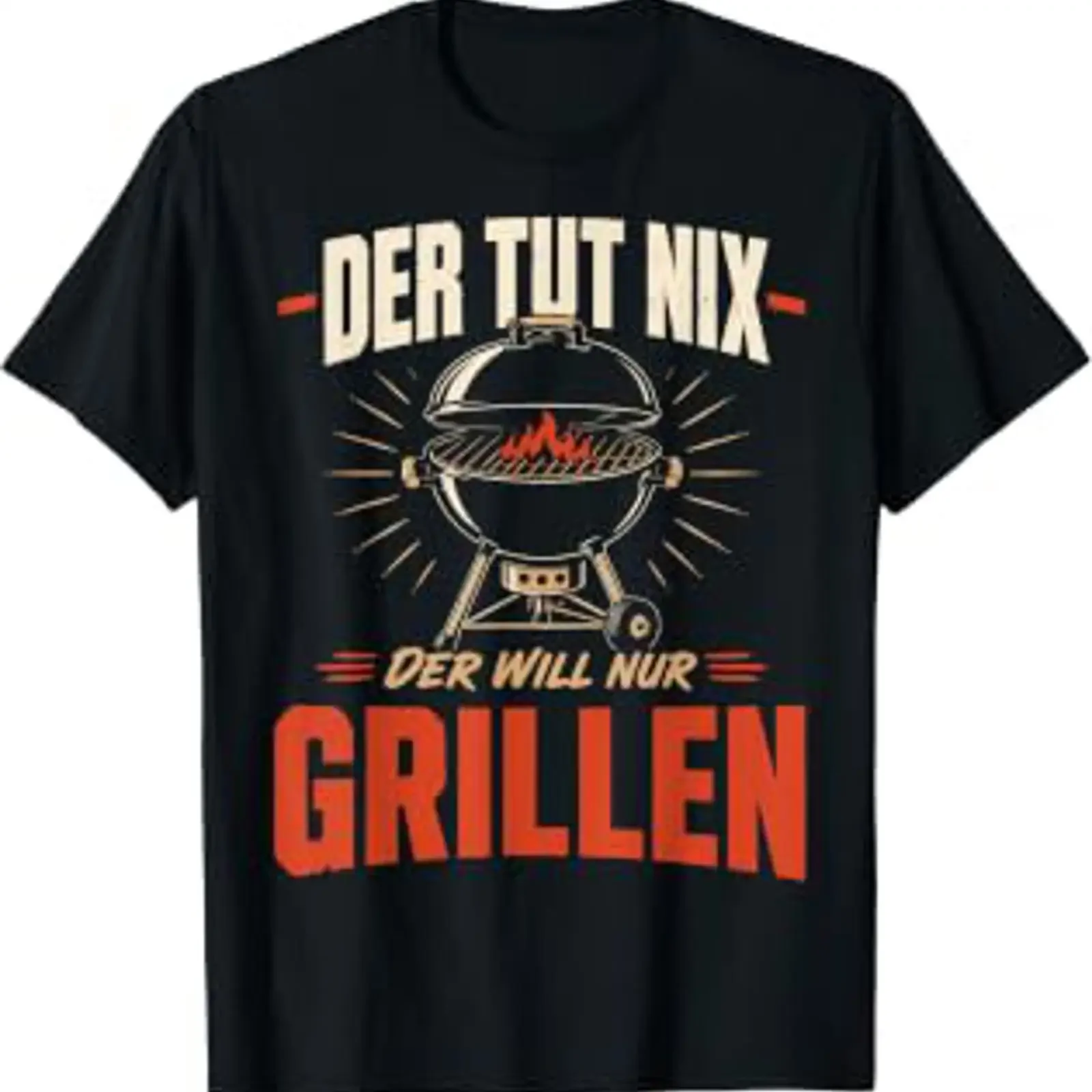 He doesn't do anything just wants to grill BBQ slogan T shirt vintage Washed designer clothes Breathable graphic Stretched