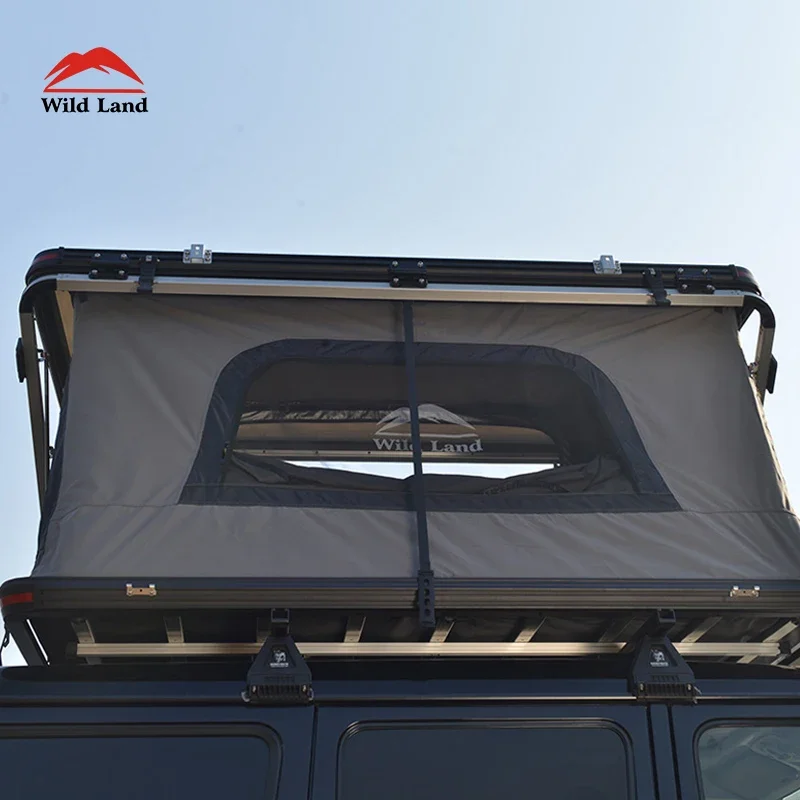 Wild Land Rock Cruiser Waterproof Outdoor Camping Canvas Car camping Tent Auto Roof Top Tent Hard Shell car roof tents