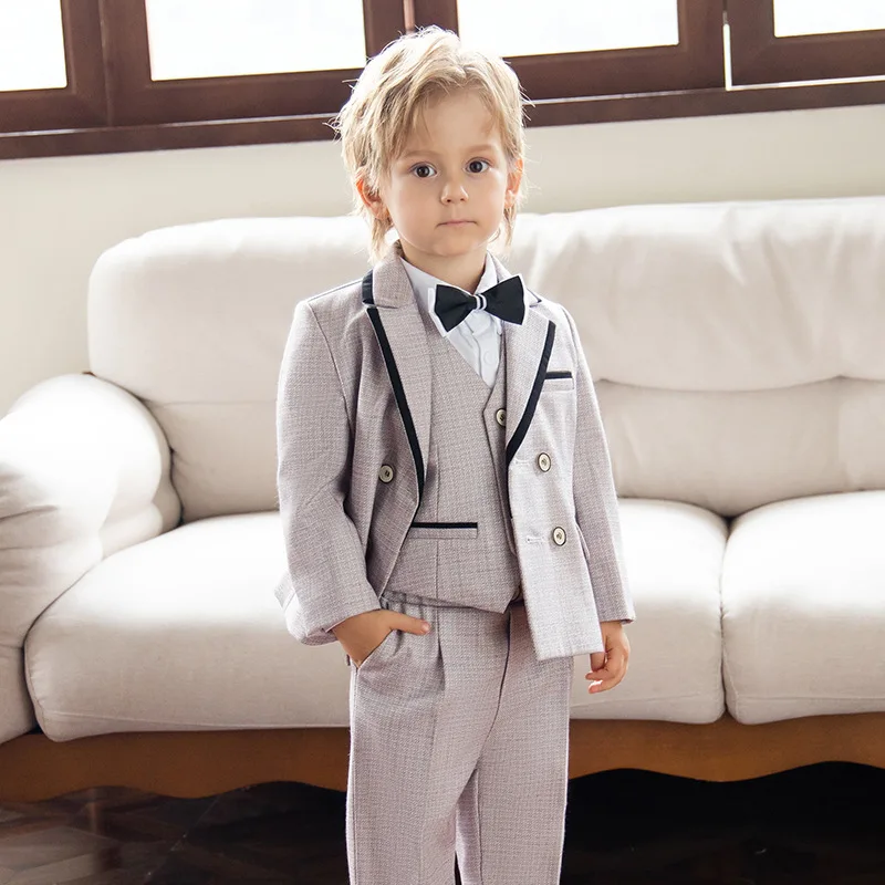 

Boys Formal Wedding Party Performance Dance Tuxedo Wear Children Luxurious Piano Birthday Dress Kids Beaufitul Photograph Suit