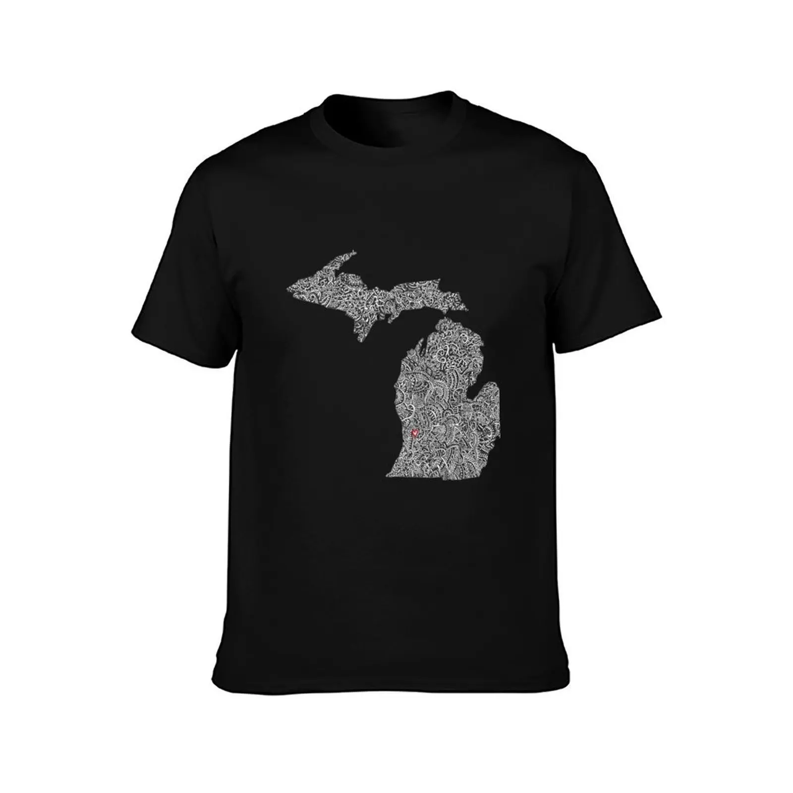 Grand Rapids Map Design T-Shirt, Summer Casual Cotton Tee, Oversized Streetwear Tops, Vintage Graphic Print, Unisex Men Women