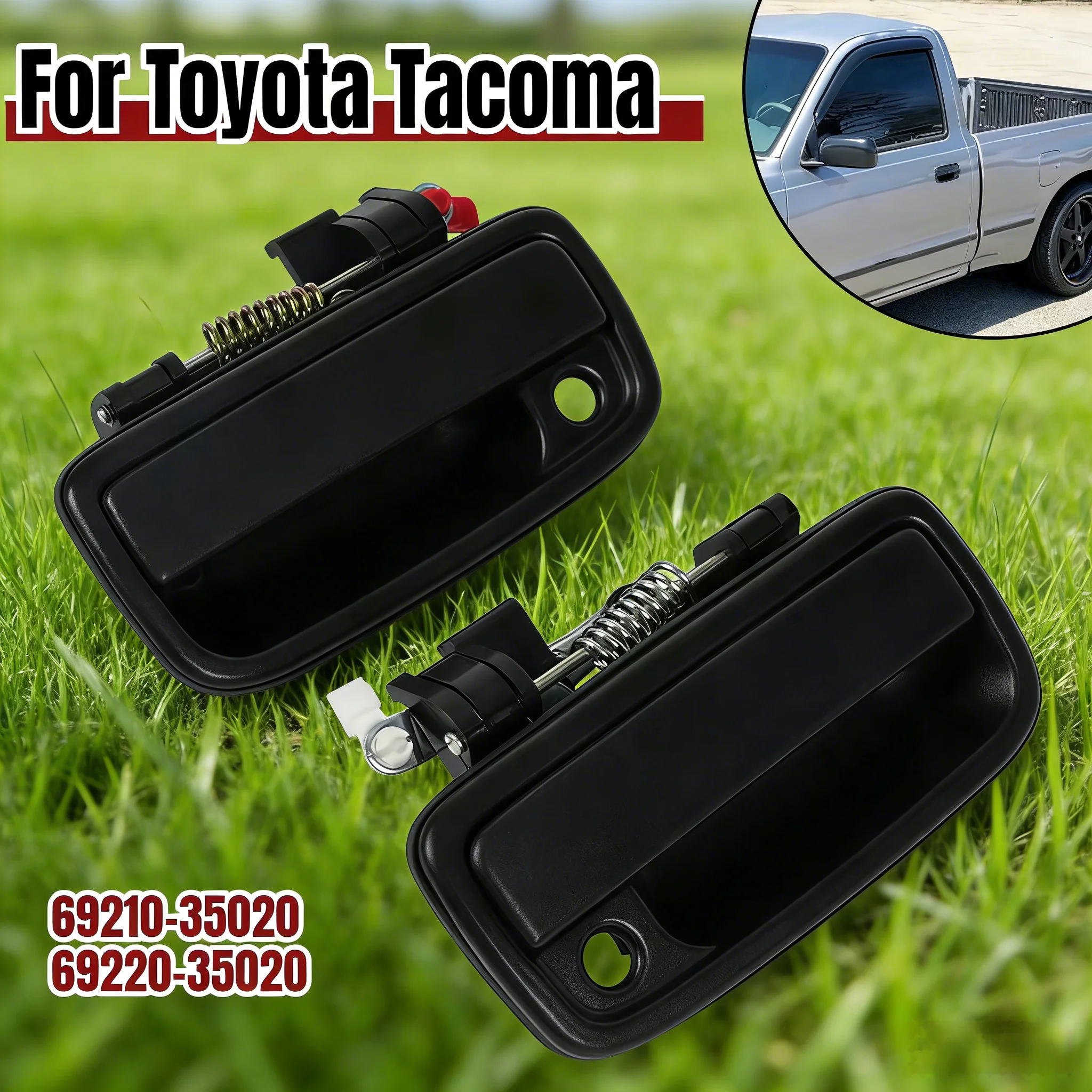 Front Left & Right Outside Exterior Door Handle for Toyota Tacoma 1995 1996 1997 1998 1999 2000 2001 2002 2003 2004