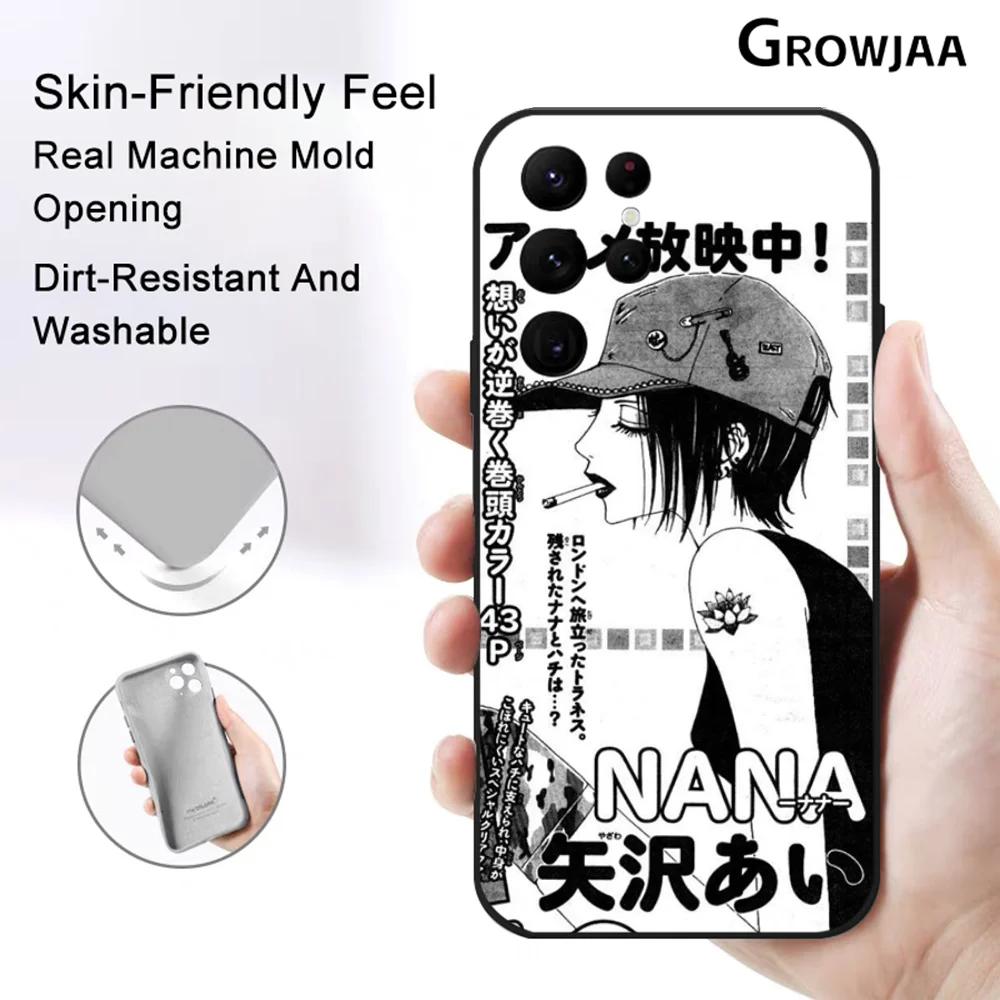 Cartoon Anime O-Oosaki Nana Phone Case for Samsung Galaxy S24 Ultra S22 S23 Ultra S21 S20 5G Protective Silicone TPU Funda Cover