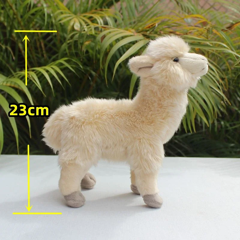 Levensechte Alpaca Knuffel Guanaco Paca Plushie Realistische Lama Knuffel Vicuna Simulatie Pop Speelgoed Cadeau Verzamelaars