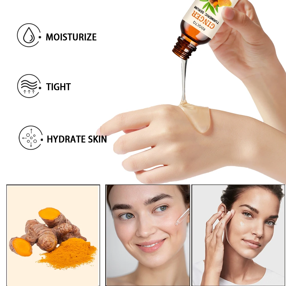 مصل الكركم للوجه مضاد للأكسدة مصحح البقع الداكنة مصل العناية بالبشرة لتفتيح الوجه للبشرة أكثر سلاسة #6