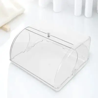 

Countertop Bread Box Plastic Airtight Seal Rolltop Opening Freshness Keeper for Homemade Bread Cookies Muffins Rolls Food