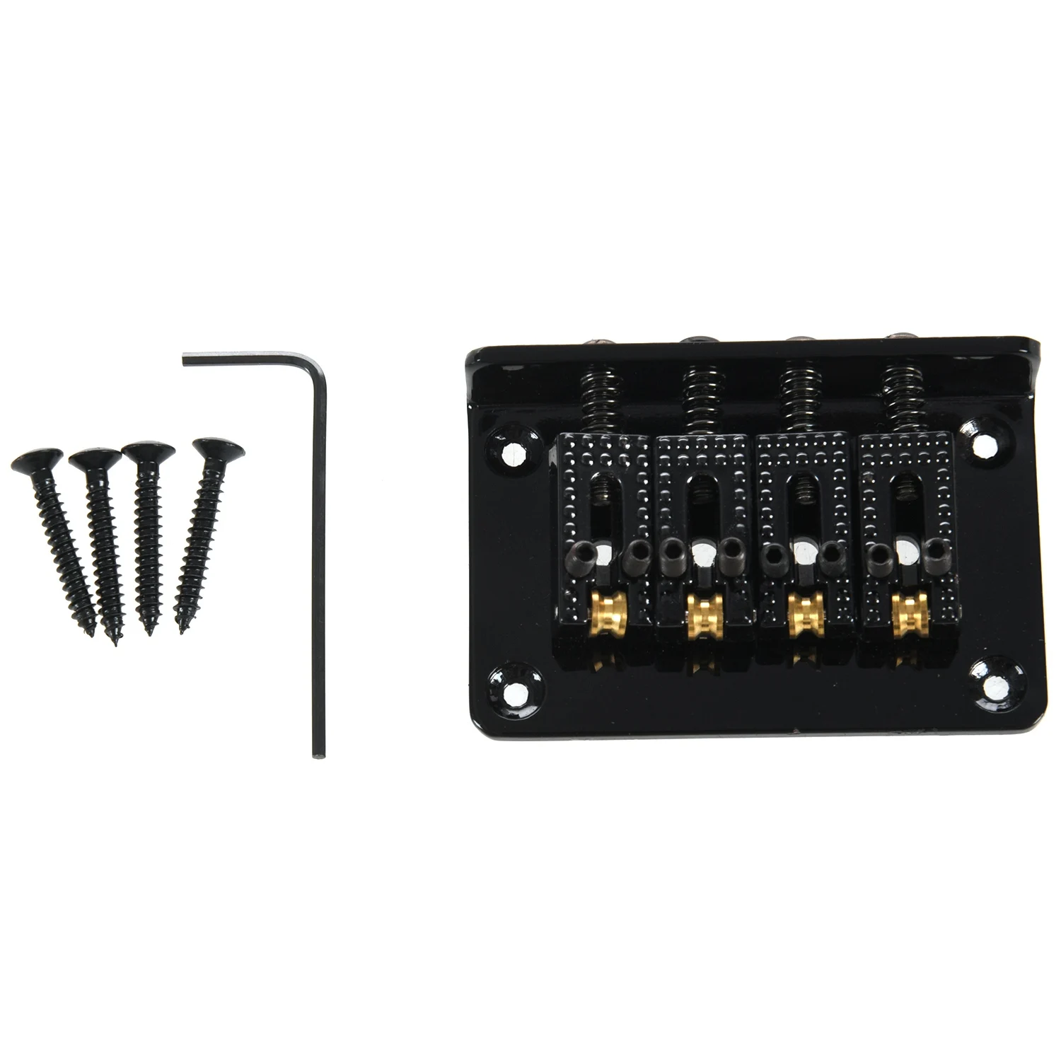 Hard Tail 4 String Guitar Bass Electric Ukulele Bridge Four-String Guitar Ball String Bridge Black