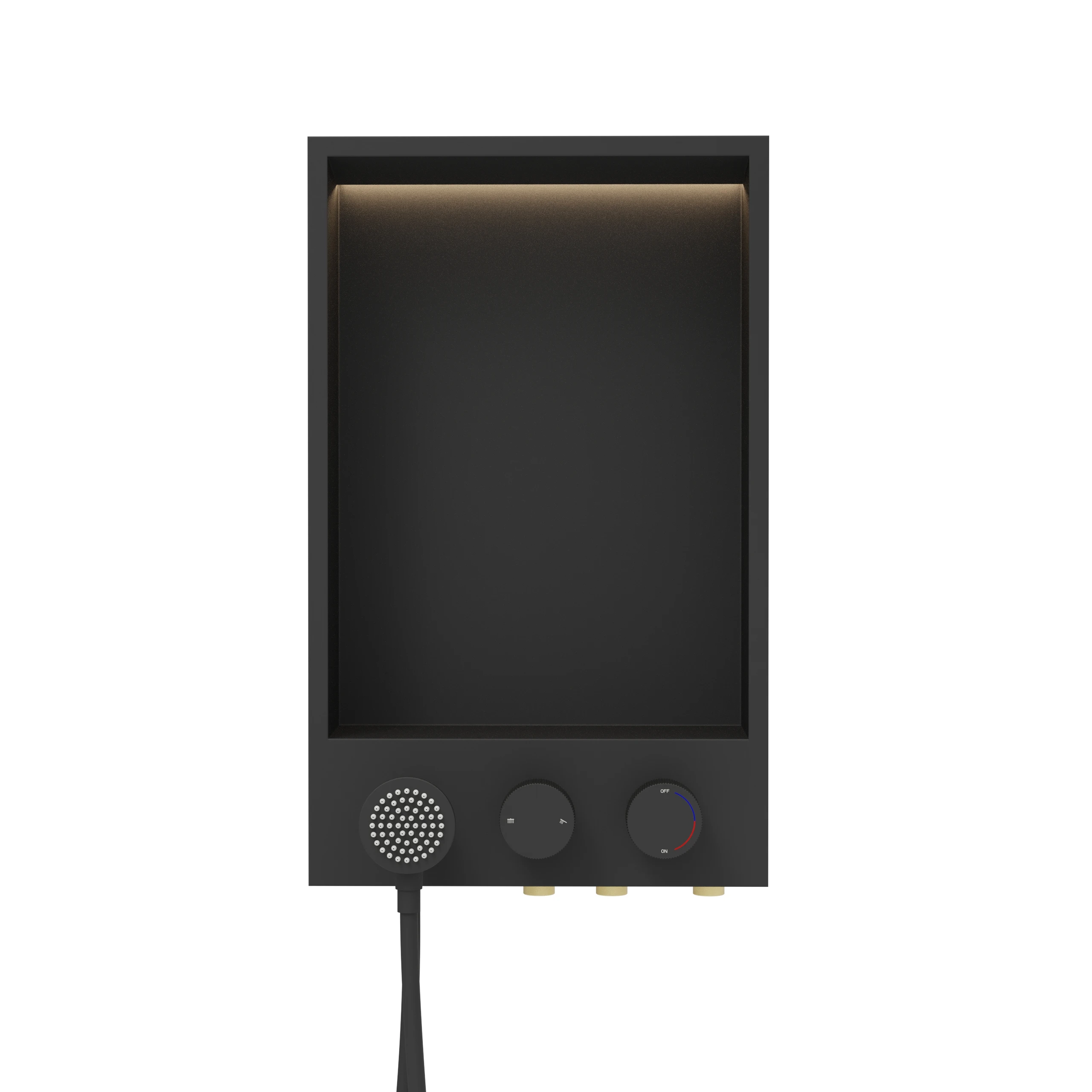 CASSBERN Built in Wall Shower Set with Niche Storage Multi Function Components and Compact Layout for Small Spaces