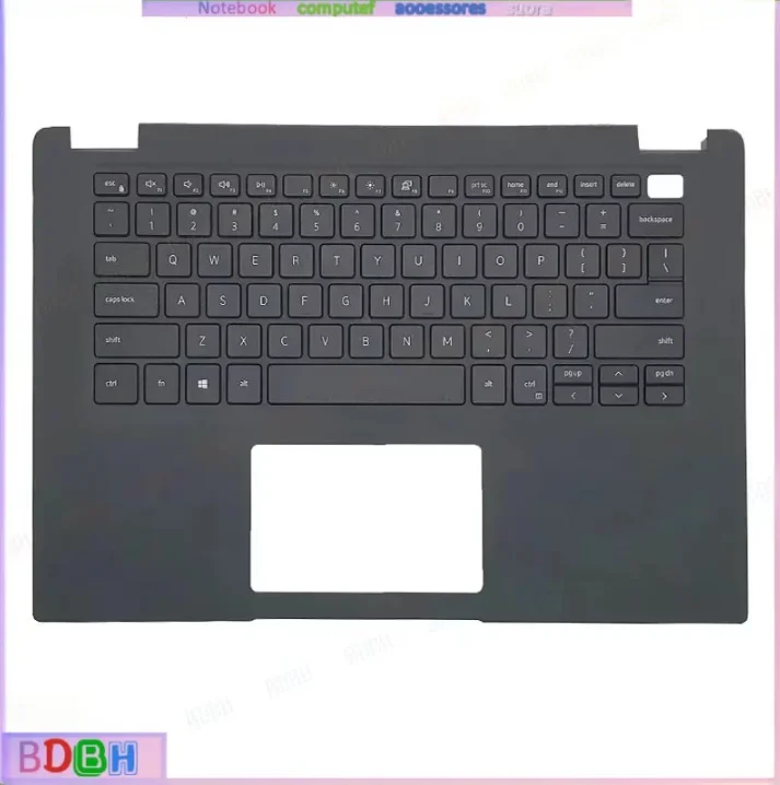 US Keyboard For Dell Latitude 3410 E3410 Laptop Palmrest Upper Cover Top Case with Backlit keyboard Replacement 00MC2P 6THXK