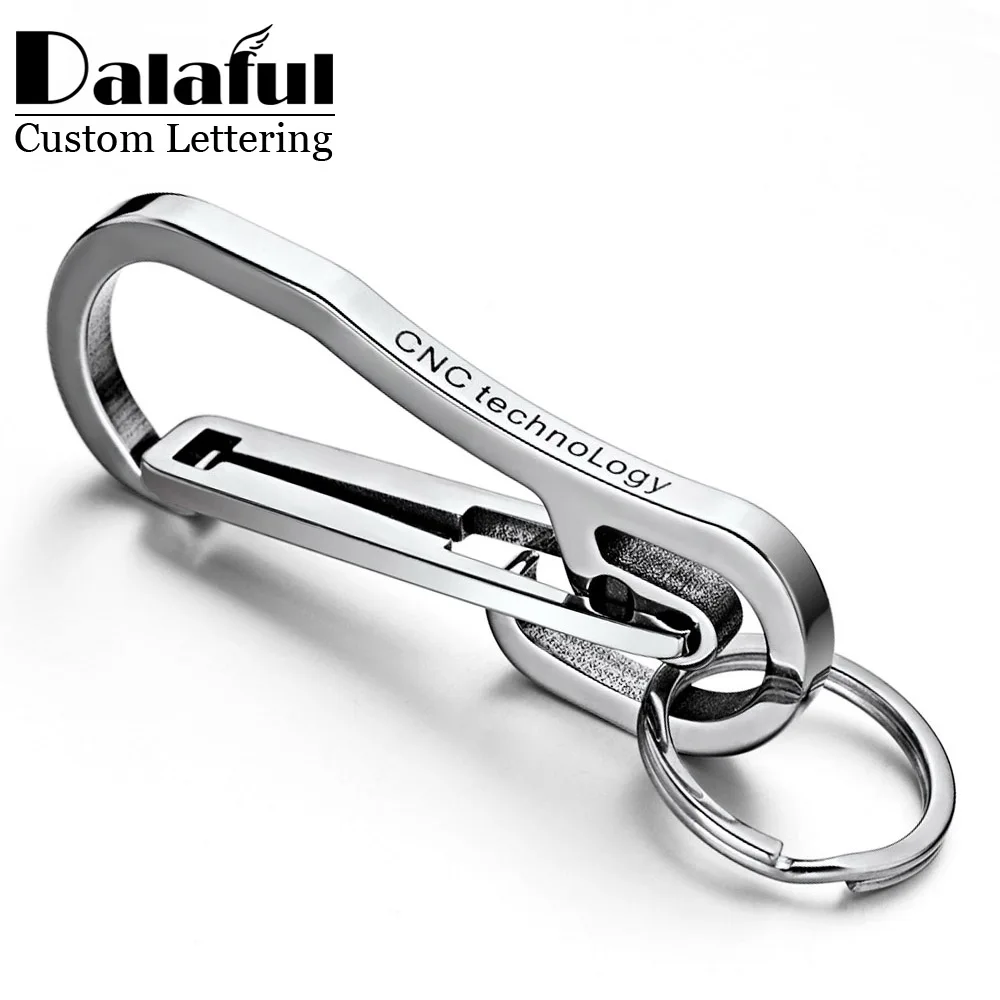 Stainless Steel Keychain Custom Lettering High-grade Keyring Personalized For Men's Car Buckle  Key Chain Ring Holder K415