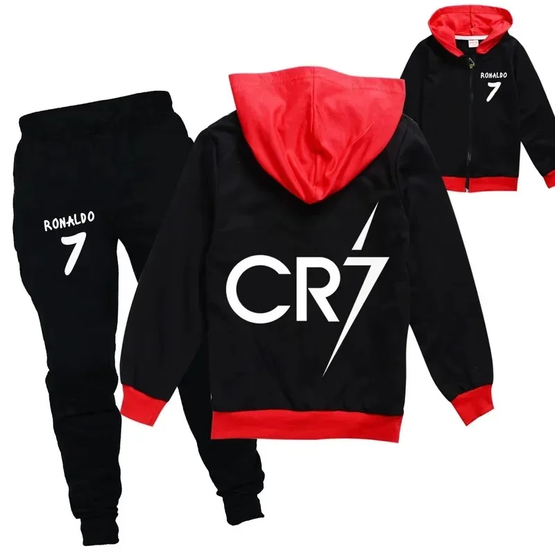 (#^.^#) 2026 New Cristiano Ronaldo CR7 Cosplay Costumes Football Idol Zipper Hoodies Pants ren High Quality Cotton Cl →_→LOOK ME view 3