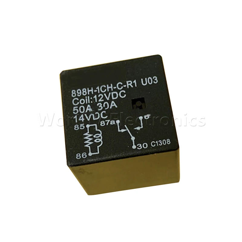 

Free shipping 10pcs/lot 898H-1CH-C-R1U03-12VDC R1-U03 50A 6PIN Car Relay