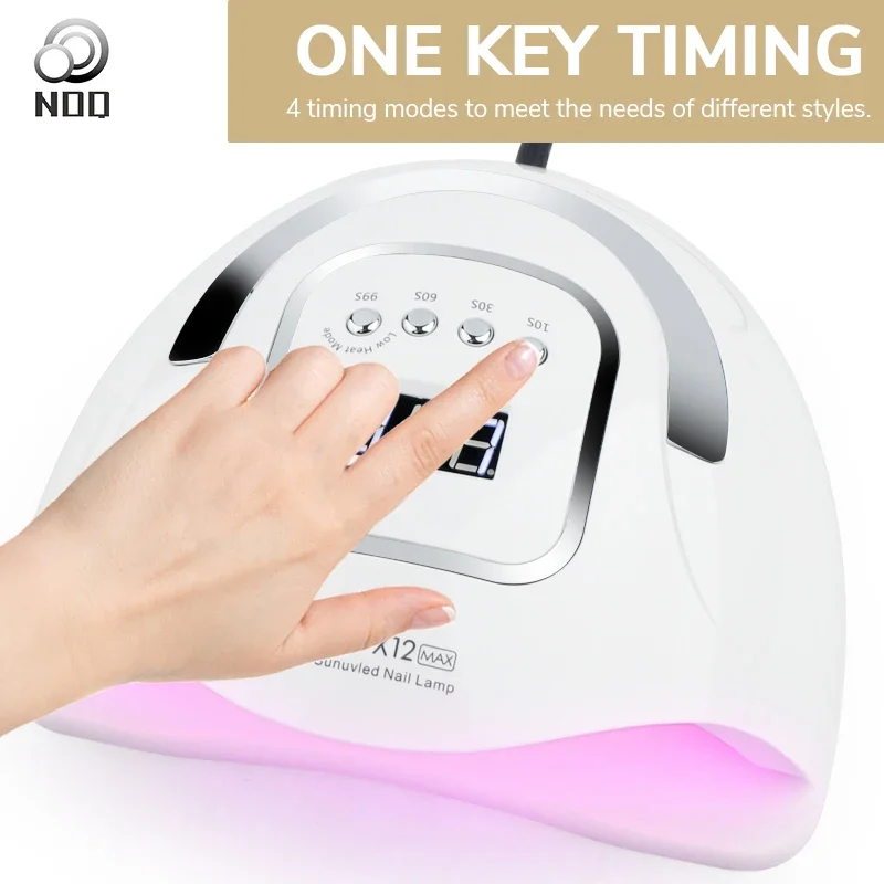 NOQ Nageltrockner, 66 LEDs, X12max, UV-LED, professionelles UV-Licht für Gelnägel, schnell aushärtende Gel-Nagellack-Lampe, tragbare Nagelkunst-Trocknungswerkzeuge