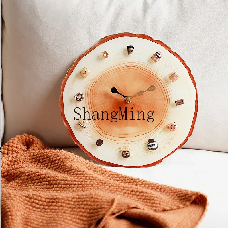 CL Internet celebrity wall clock living room DIY magnetic clock new non-punching three-dimensional cute creative clock painting