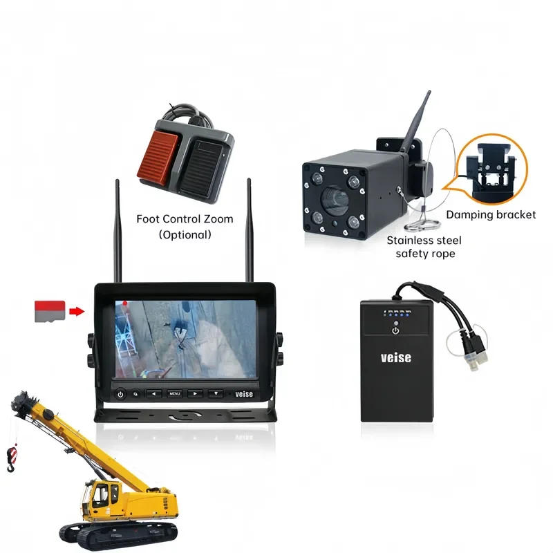2.4GHz Wireless Long Distance 20x Zoom Optical Telescopic Construction Tower Crane for Mobile Crawler Jib Crane