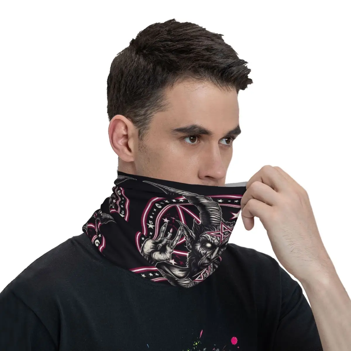 Goat Bandana Neck Cover Printed Wrap Scarf Multi-use Cycling Riding for Men Unisex Thin