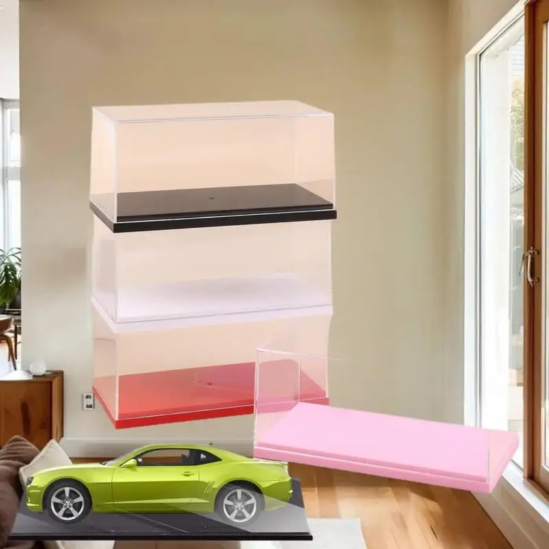 1Pcs Clear Acrylic Display Box for 1/43 Scale Diecast Model Car, Dust-proof, DIY Assembly Rack Toy