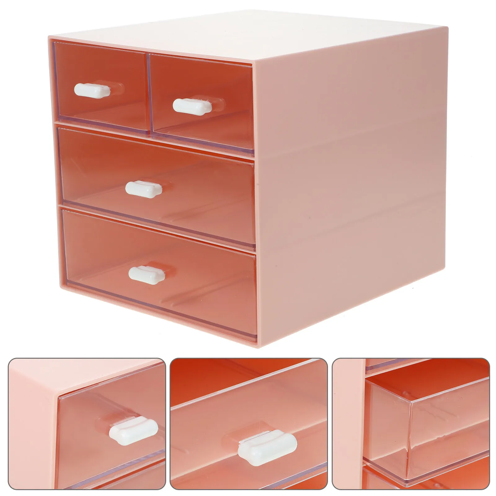 Desktop Organizer Large Capacity Multi-Layer Transparent Drawer ABS Makeup Storage Box Sundries Storage Boxes for Drawers