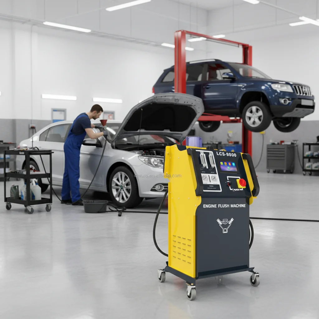 

Engine Lubrication System Cleaning Machine with Oil Filling, Circulating Flush, Air Blow and Used Oil Recovery
