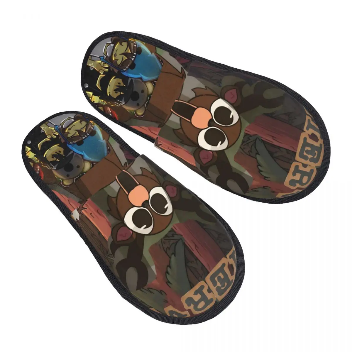 

99 Nights In The Forests Furry Slippers Non-slip Cozy Memory Foam Slides Living Room