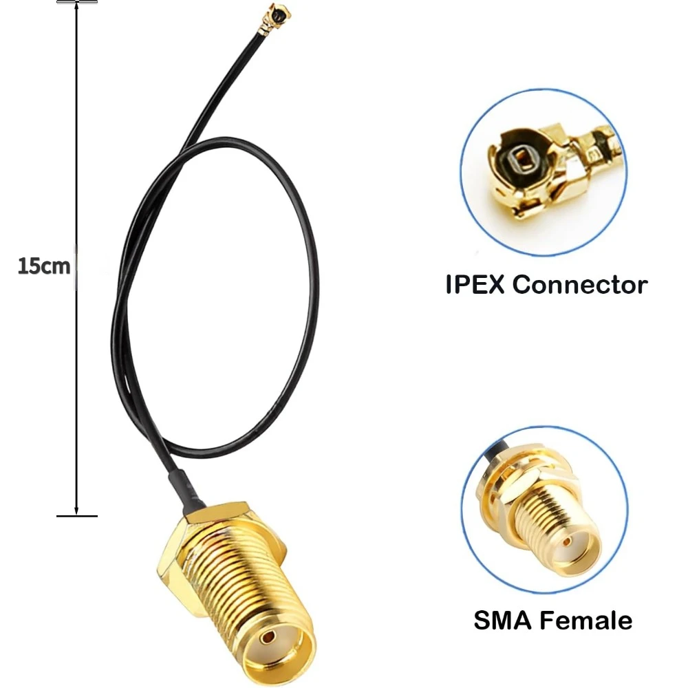 ثنائي النطاق 2.4G 5.8G RP SMA ذكر 12dBi WiFi هوائي + 15 سنتيمتر كابل محول لبطاقة الشبكة USB محول كاميرا IP الأمن