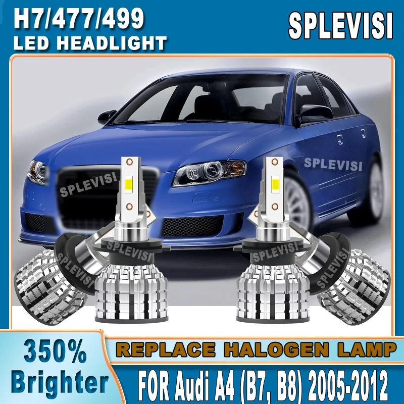 

350% of Halogen Brightness 24000LM/Pair H7 477 499 led headlight For Audi A4 (B7, B8) 2005 2006 2007 2008 2009 2010 2011 2012