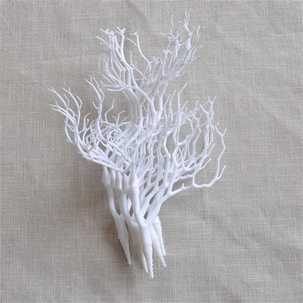 4pcs Artificial Plastic Dried Antlers Tree Branches Plant Twigs Dark Witch DIY Headband Accessories Wedding Party Xmas Decor