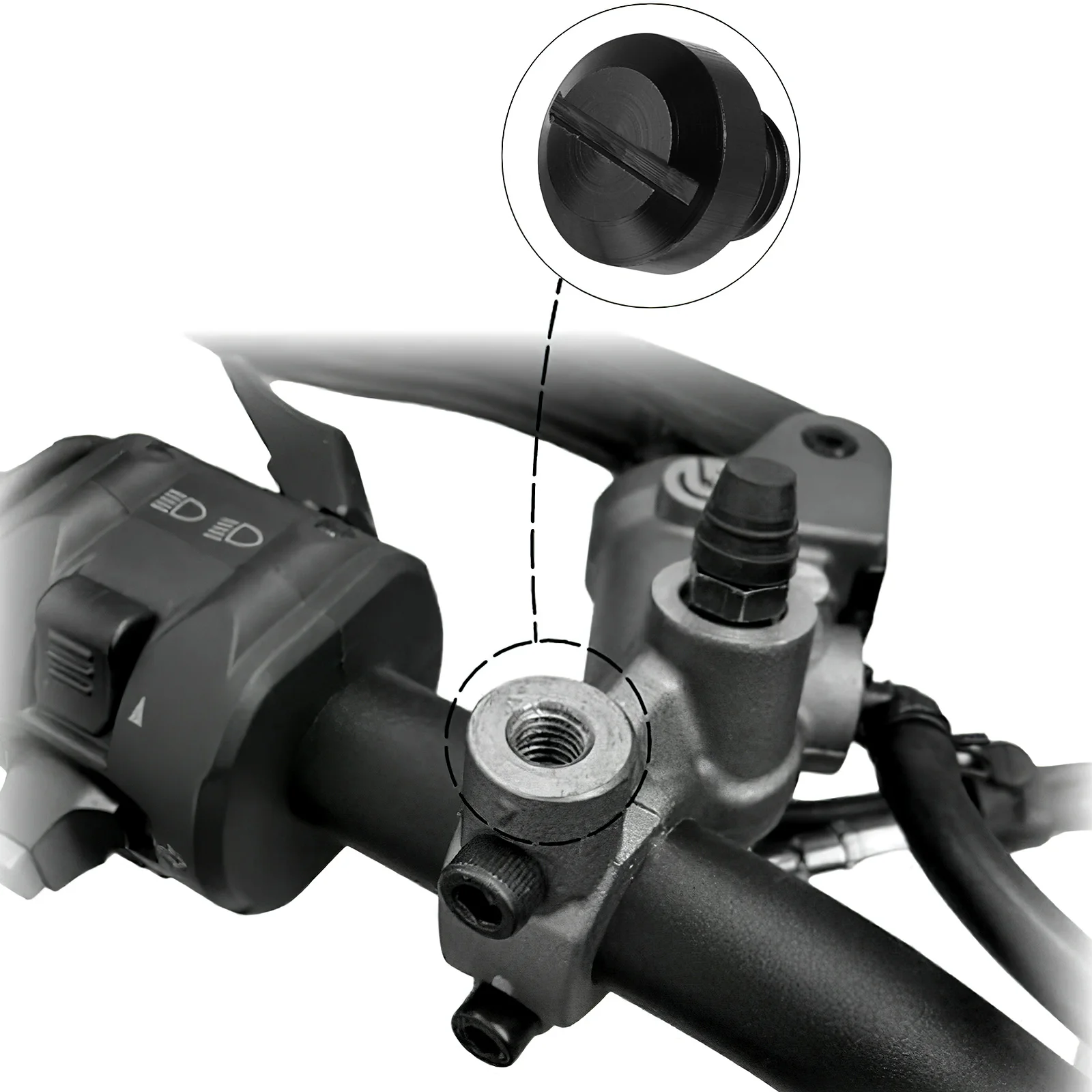 

2pcs Blue Motorcycle Mirror Hole Screws Plugs Caps for Rear View Mirror Cover Dust Rain Protection Style Accessories