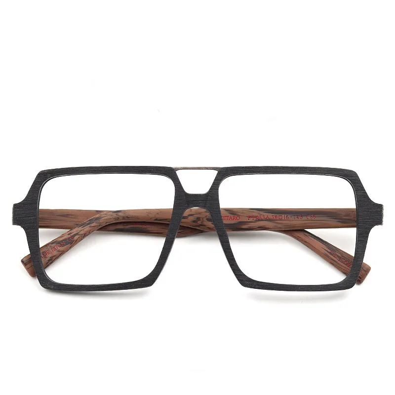 

Japan Style Square Big Size Retro Optical Eyewear Wood Grain Acetate Prescription Reading Glasses For Men Unique Eyeglass Frames