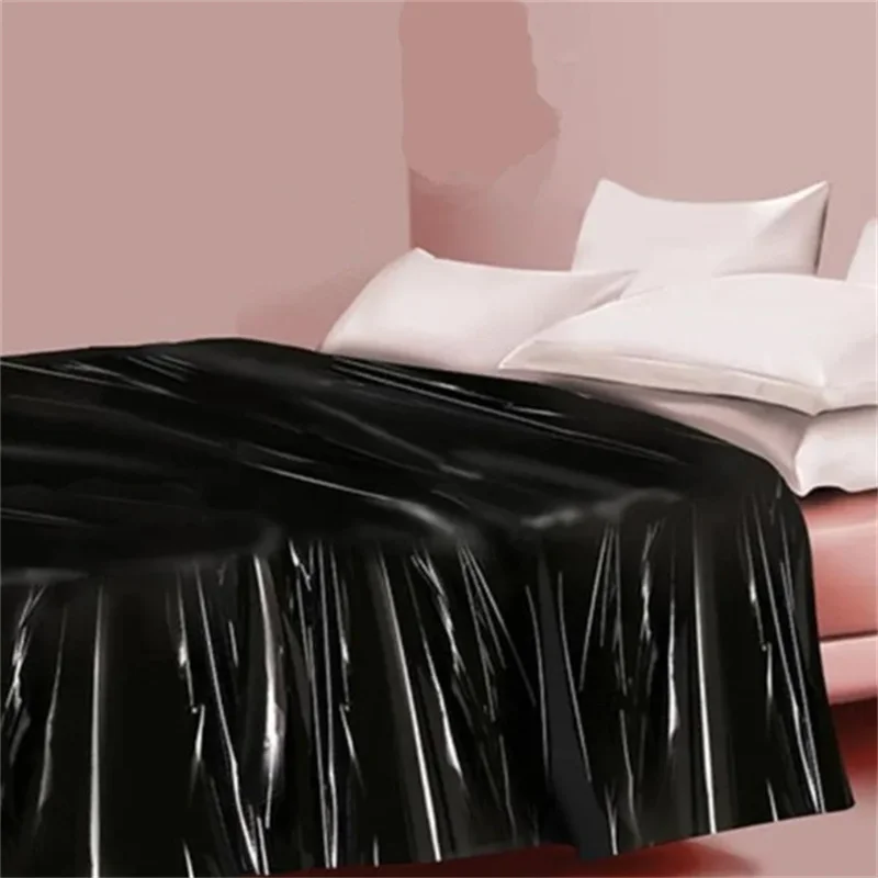 2x2.1M Black BDSM Adult Sex Bed Sheets For Sex Game Lubricants Waterproof Bed Cover Couple Flirt Bondage Wet Play Sex Tool 2#